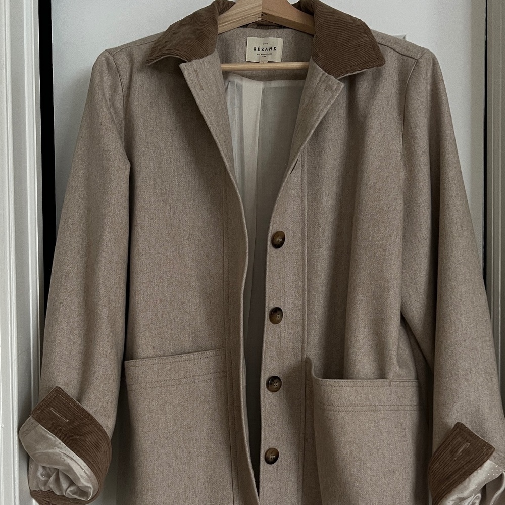 Sezane Tan and Brown Women's Jacket